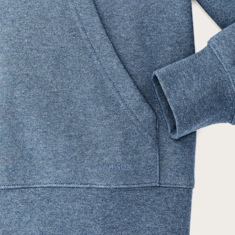 Women's french terry half-zip hoodie by Filson | Light blue (Blue)