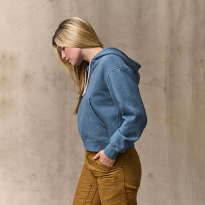 Women's french terry half-zip hoodie by Filson | Light blue (Blue)