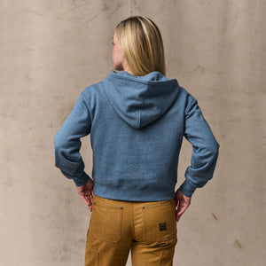 Women's french terry half-zip hoodie by Filson | Light blue (Blue)