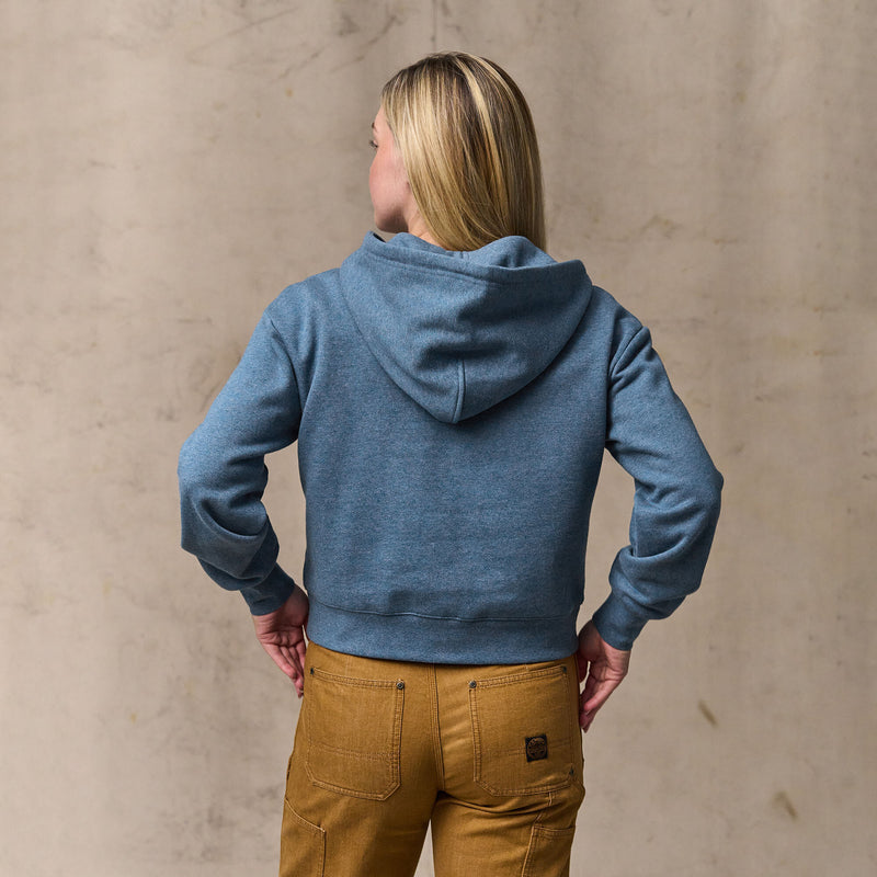 Women's french terry half-zip hoodie by Filson | Light blue (Blue)