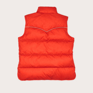 Women's waxed down vest by Filson | Campfire (Orange)