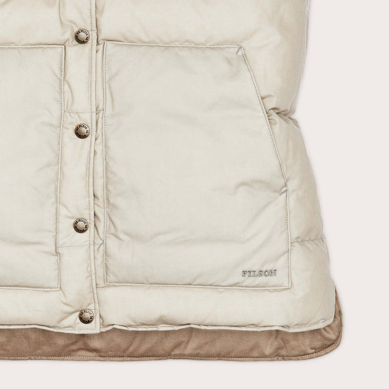 Women's waxed down vest by Filson | Light tan (Beige)