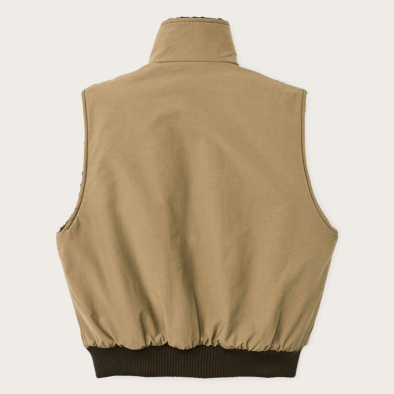 Women’s reversible wooly fleece vest by Filson | Tan (Beige)
