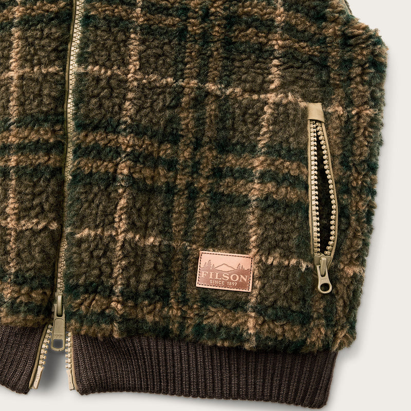 Women’s reversible wooly fleece vest by Filson | Tan (Beige)