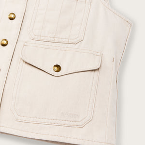 Women's archive cruiser vest by Filson | Natural seed (White)