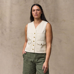 Women's archive cruiser vest by Filson | Natural seed (White)