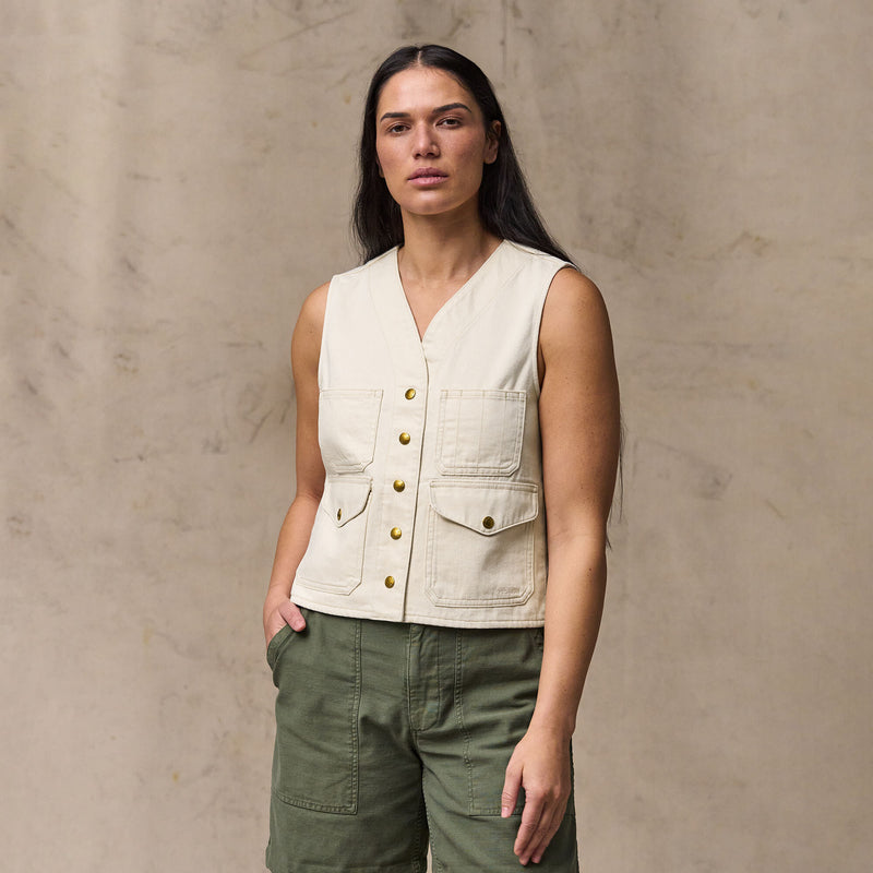 Women's archive cruiser vest by Filson | Natural seed (White)