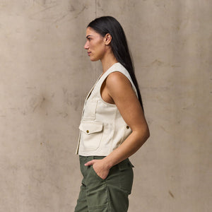 Women's archive cruiser vest by Filson | Natural seed (White)