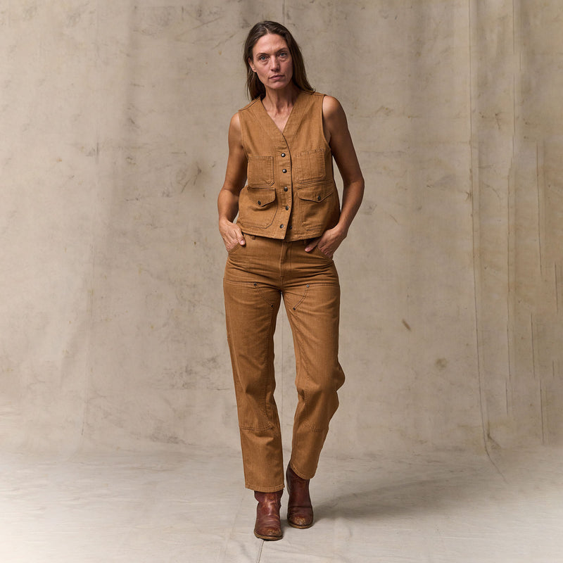 Women's archive cruiser vest by Filson | Harvest tan (Brown)