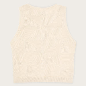 Women's cotton sweater vest by Filson | Ivory (White)