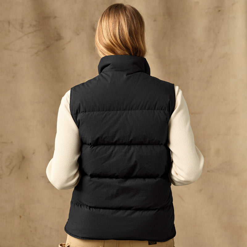 Women's heritage cotton down vest by Filson | Black (Black)