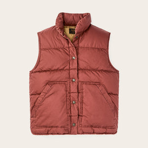Women's heritage cotton down vest by Filson | Smoked paprika (Red)