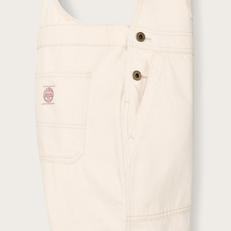 Women's denim overalls by Filson | Natural seed (White)