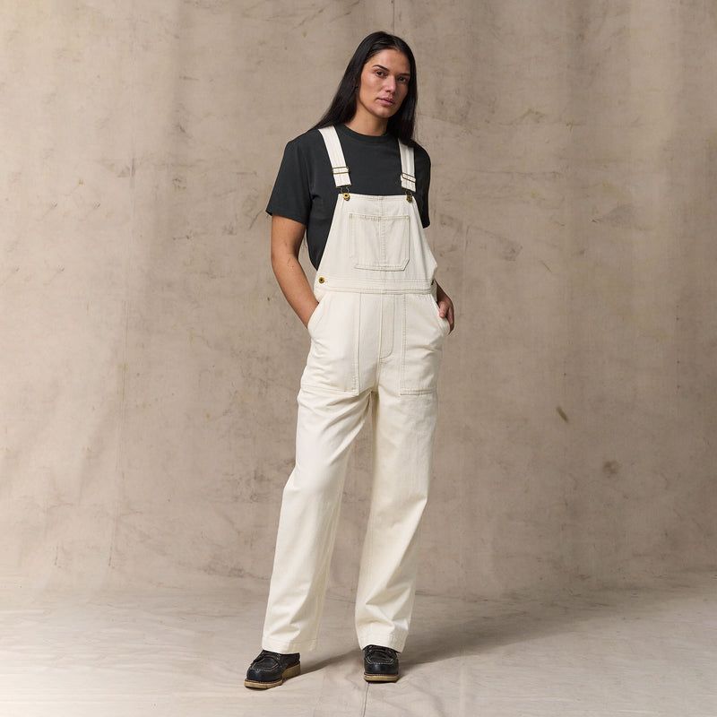 Women's denim overalls by Filson | Natural seed (White)