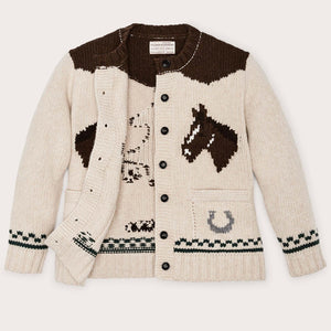 Women's wool cardigan by Filson | Cream/horse (Beige)