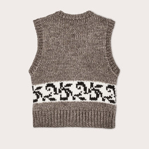 Women's wool vest by Filson | Gray/floral (Gray)