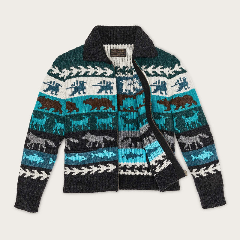 Women's fair isle cardigan by Filson | Animal multi (Multicolor)