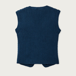 Women's jacquard cotton vest by Filson | Deep blue (Blue)