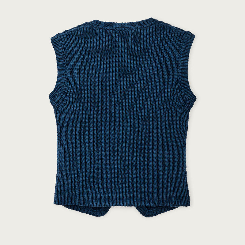 Women's jacquard cotton vest by Filson | Deep blue (Blue)