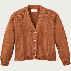 Women's rustic cotton cardigan by Filson | Chestnut (Orange)