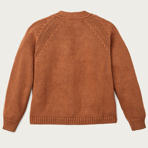 Women's rustic cotton cardigan by Filson | Chestnut (Orange)