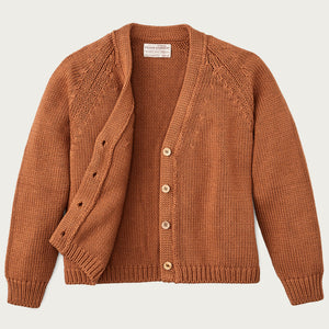 Women's rustic cotton cardigan by Filson | Chestnut (Orange)