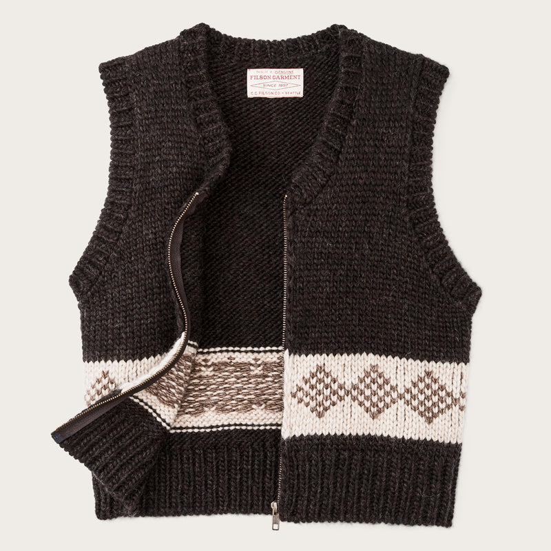 Women's wool vest by Filson | Dark brown (Brown)
