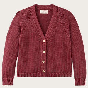 Cardigan femme en coton rustique par Filson | Burgundy