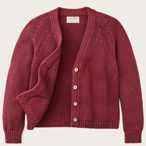 Cardigan femme en coton rustique par Filson | Burgundy