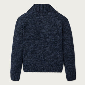 Women's cotton full-zip cardigan by Filson | Navy / marl (Blue)