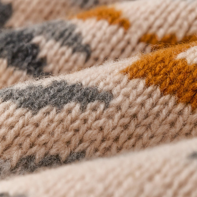 Women's fair isle merino sweater by Filson | Cream / blue jacquar (Beige)