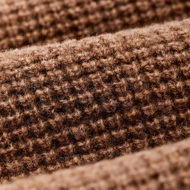 Women's waffle knit merino sweater by Filson | Brown heather (Brown)