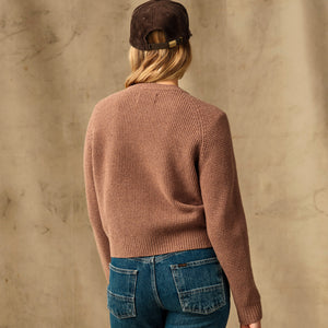 Women's waffle knit merino sweater by Filson | Brown heather (Brown)