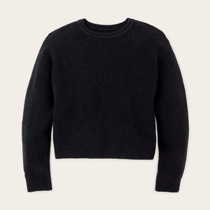 Women's waffle knit merino sweater by Filson | Dark navy (Blue)