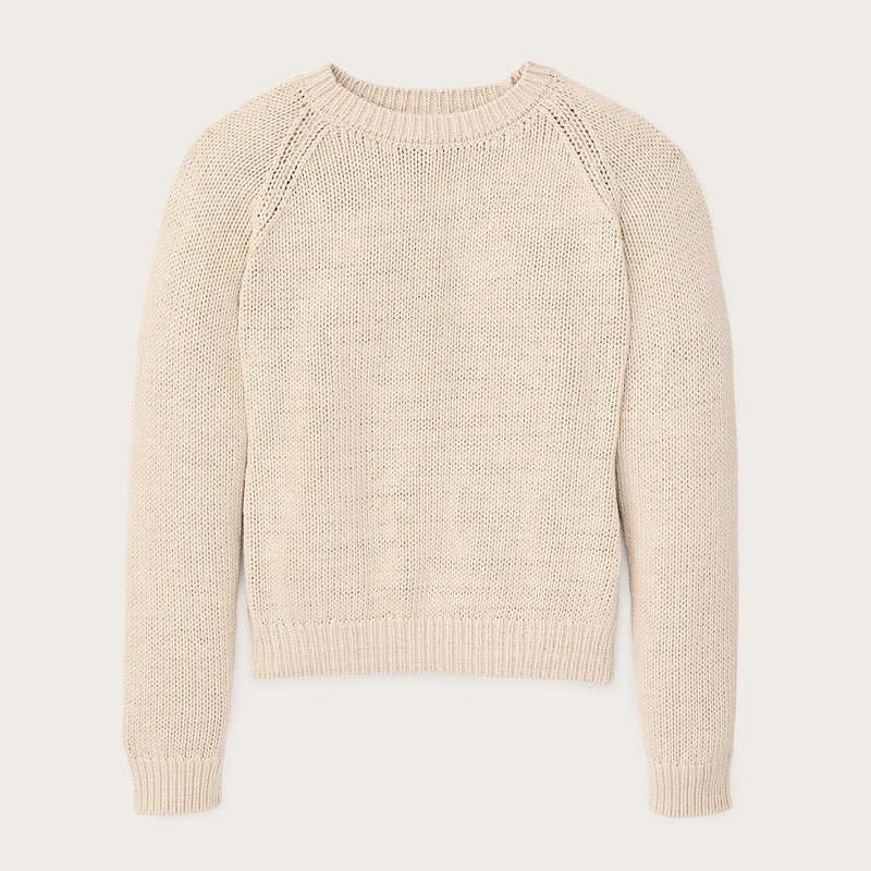 Women's cotton crewneck sweater by Filson | Natural (White)