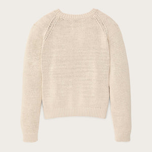 Women's cotton crewneck sweater by Filson | Natural (White)