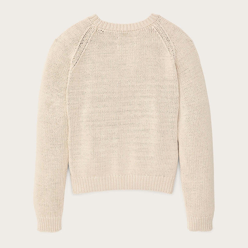 Women's cotton crewneck sweater by Filson | Natural (White)