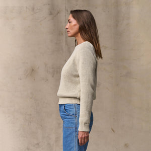 Women's cotton crewneck sweater by Filson | Natural (White)