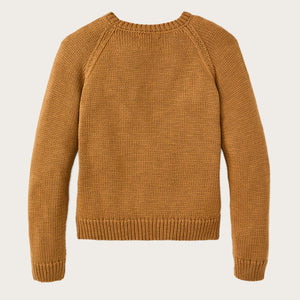 Women's cotton crewneck sweater by Filson | Golden brown (Beige)