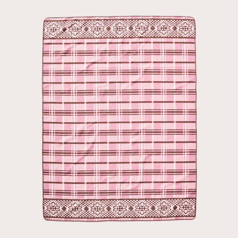 Flowers wool blanket by Filson | Flower blanket plaid (Pink)