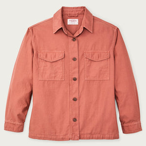 Women's reverse sateen jac-shirt by Filson | Copper brown (Pink)