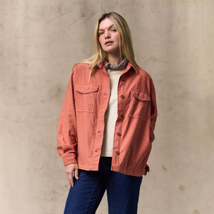Women's reverse sateen jac-shirt by Filson | Copper brown (Pink)