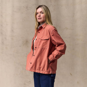 Women's reverse sateen jac-shirt by Filson | Copper brown (Pink)