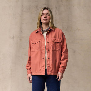 Women's reverse sateen jac-shirt by Filson | Copper brown (Pink)
