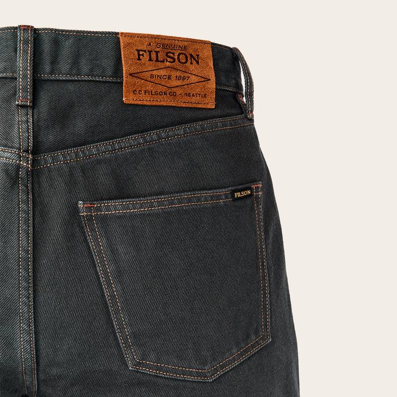 Women's 14-oz. straight-leg jeans by Filson | Black (Black)