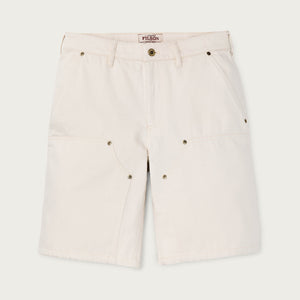 Women's 11-oz. denim work shorts by Filson | Natural seed (White)