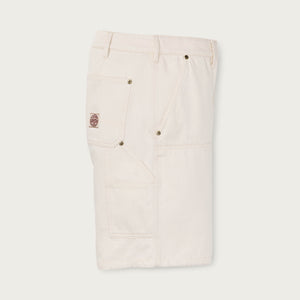 Women's 11-oz. denim work shorts by Filson | Natural seed (White)