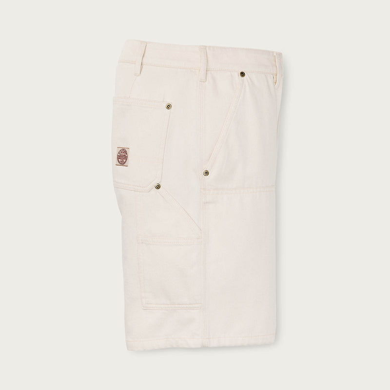 Women's 11-oz. denim work shorts by Filson | Natural seed (White)
