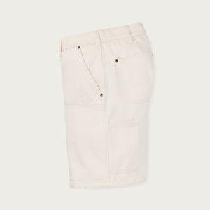 Women's 11-oz. denim work shorts by Filson | Natural seed (White)