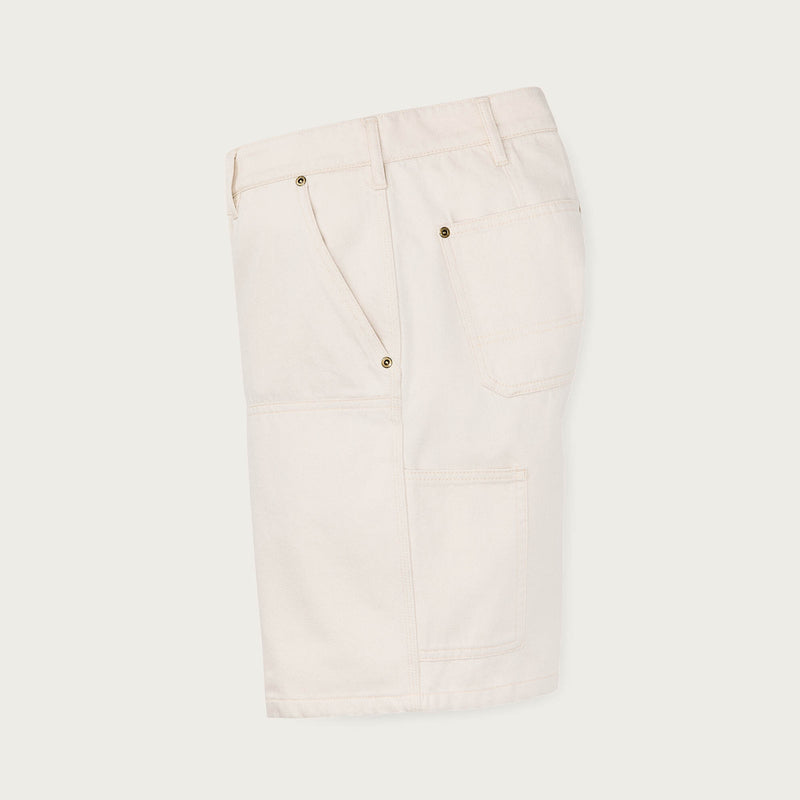 Women's 11-oz. denim work shorts by Filson | Natural seed (White)